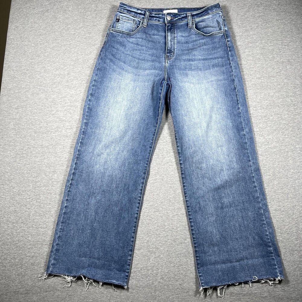 KanCan Jeans Juniors 13/30 Blue Medium Wash Straight Relaxed Baggy Wide Leg